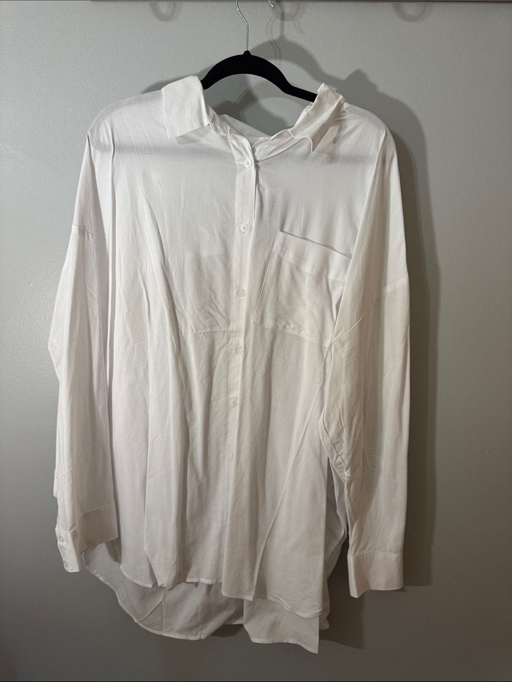 torrid White Oversized Button-Down Blouse